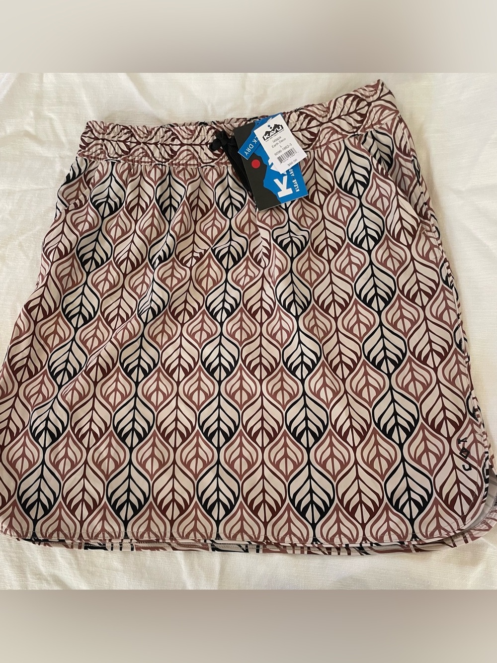 Kavu Women's Leaf-Print Athletic Skirt - Beige, Brown & Black